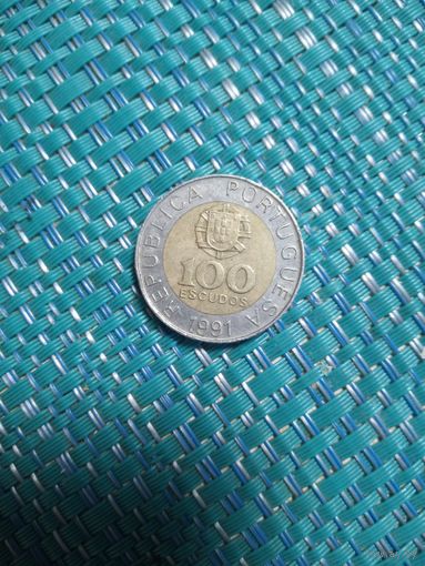 100 эскудо 1991 Португалия