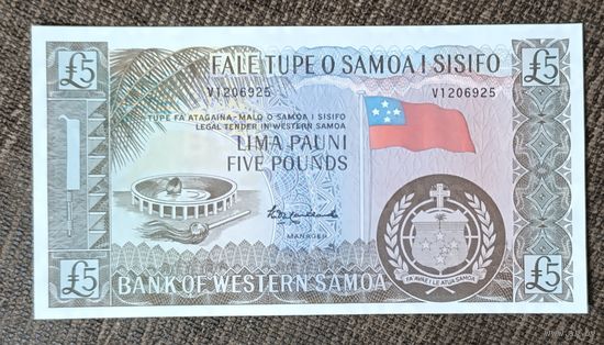 5 тала 1963 года - Западное Самоа - официальный репринт - выпуск 2020 - UNC