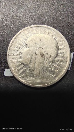 2 злотых 1933 год Ядвига с рубля.