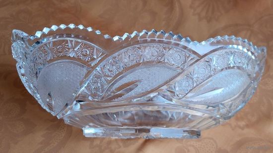 Ладья. Ваза для фруктов. Хрусталь