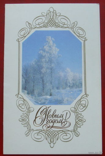 С новым годом! Чистая. Двойная. 1987 года. Лисецкий. 1591.