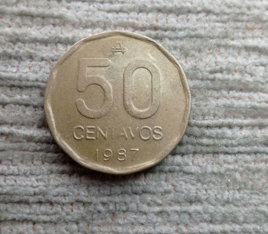 Werty71 Аргентина 50 сентаво 1987