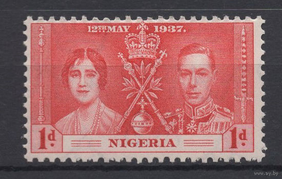 1937 Нигерия ** 1d, Коронация
