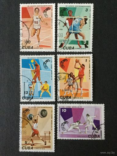 13-е Центральноамериканские и Карибские игры. Куба,1978, серия 6 марок