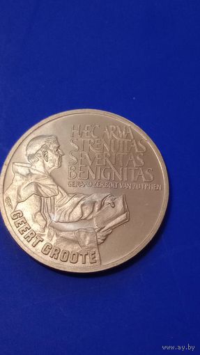 Нидерланды 2,5 экю Геерт Грооте парусник 1990