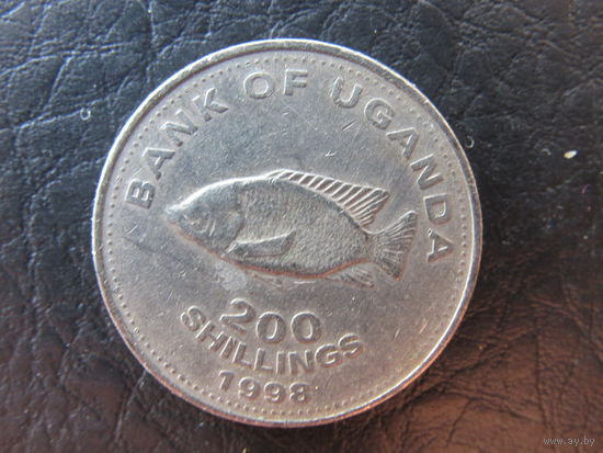 Уганда. 200 шиллингов.1998. С 20 копеек. Распродажа коллекции. Смотрите другие лоты.