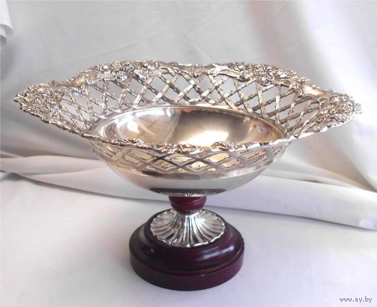 Фруктовница Конфетница на деревянной подставке 33 см