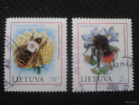 Литва 1999 Шмели, Красная книга Полная серия