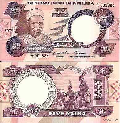 Нигерия 5 наира образца 2005 года UNC p24i