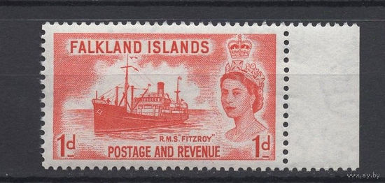 Фолклендские острова /Falkland Islands 1955** Грузовое судно-рефрижератор "Фицрой", Королева Елизавета II Mi#118