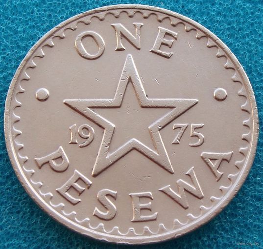 Гана. 1 песева 1975 год KM#13 "Звезда Барабаны" "Инструменты" Тираж: 50.250.000 шт
