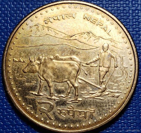 Непал 2 руппи 2009 г.