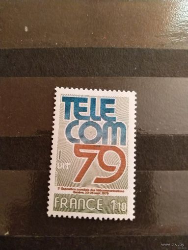 1979 Франция телекоммуникация чистая клей MNH** выпускалась одиночкой (5-6)
