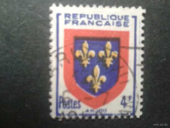 Франция 1949 герб Анью