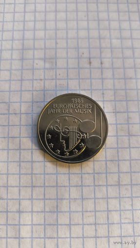 Германия 5 марок 1985 г. Европейский год музыки