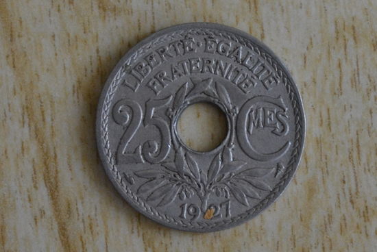 Франция 25 сантимов 1927 с 1 руб