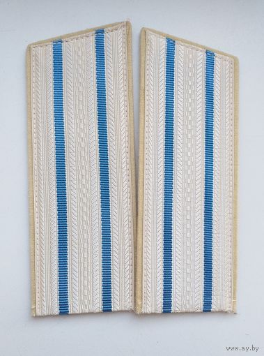 Погоны старшего офицерск.состава на белую тужурку авиации ВМФ СССР обр.1973г.