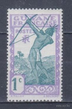 [1215] Французские колонии. Французская Гвиана 1929. Индеец с луком.1с. МН