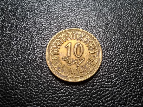 Тунис 10 миллимов 1960
