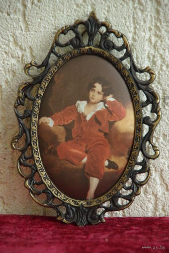 Рамка латунная с шелкографией ( 13 х 19 , для фото 9,5 х 13,5 )