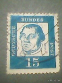 ФРГ. М.Лютер. 1961г. гашеная