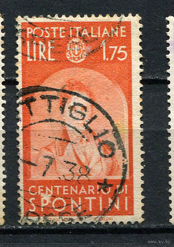 Королевство Италия - 1937 - Гаспаре Спонтини - композитор 1,75L - [Mi.598] - 1 марка. Гашеная.  (Лот 69ET)-T5P1