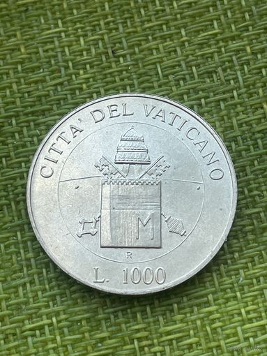 Ватикан 1000 лир 2000 г ( из набора, редкая )