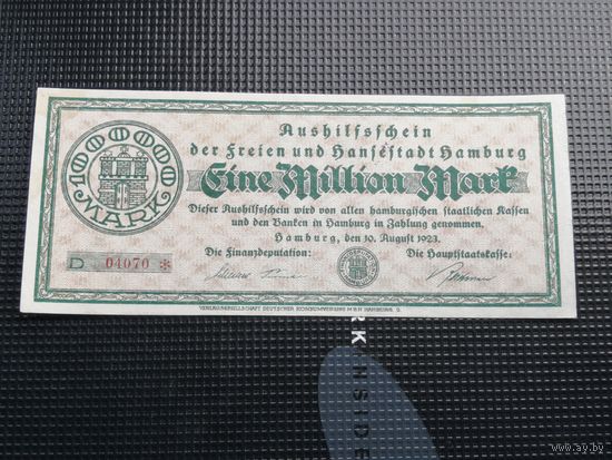 Германия 1000000 1 миллион  марок 1923