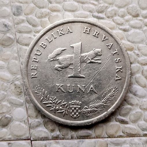 1 куна 2009 года Хорватия. Республика Хорватия.