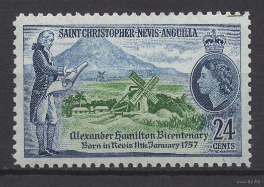 Сент Кристофер-Невис-Ангилья 1957 **  марка из серии (Mi 128), Британские колонии.