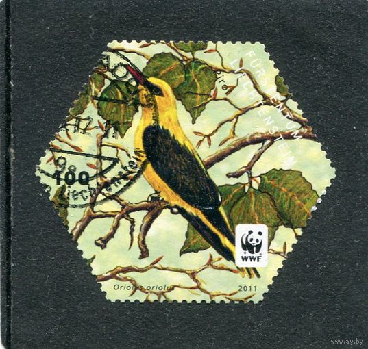 Лихтенштейн. Птицы. Обыкновенная иволга. Из блока