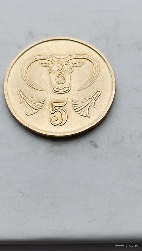 5 центов 1998 года Кипр. Монета не чищена. 710