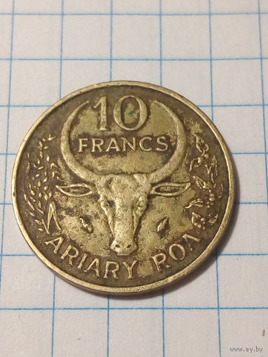 10 франков Мадагаскар 1983 год