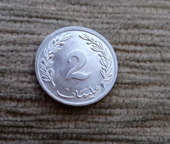Werty71 Тунис 2 миллима 1960