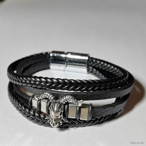 Браслет кожаный "Рогатый"