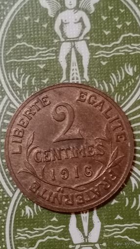 Франция 2 сантима 1916