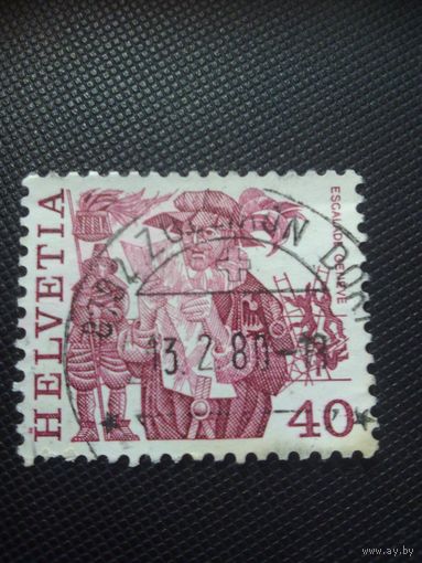 Швейцария. Стандарт. 1977г. гашеная