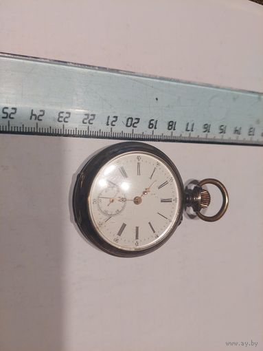 Часы карманные крышка серебро 800