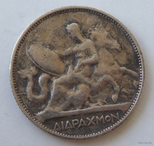 Греция, 2 драхмы 1911 год. - R -