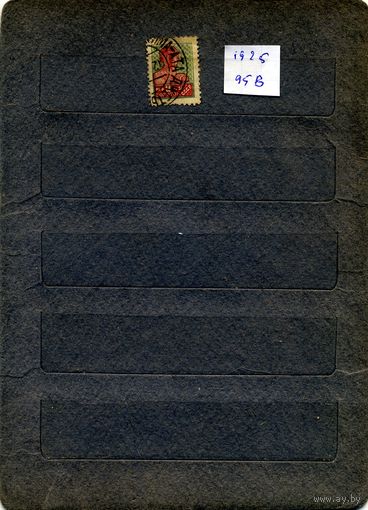 СССР, 1925,   СТАНДАРТНЫЙ ВЫПУСК,  Заг 95В , 1м, гашен
