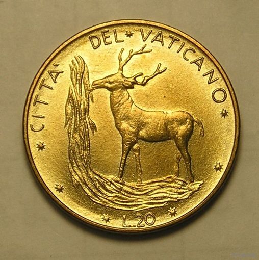 Ватикан 20 Лир Олень