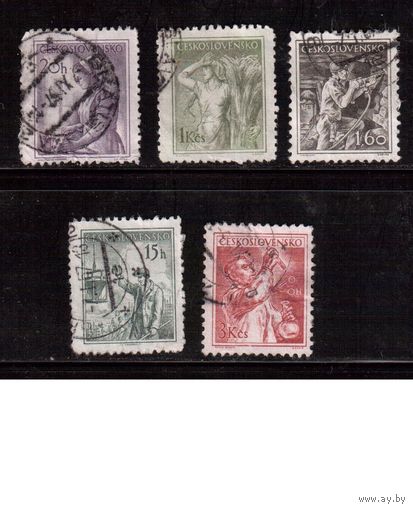 Чехословакия-1954(Мих.848-) , гаш., Стандарт