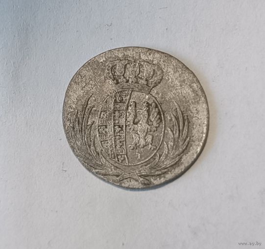 Герцогство Варшавское. 5 Грошей 1811. I.B. Не частая и отличная!!! Перечекан