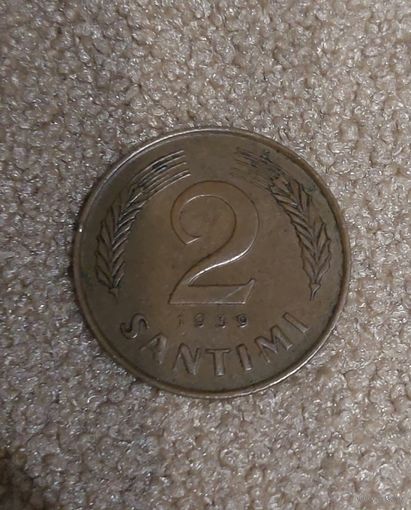 Латвия 2 сантима, 1939