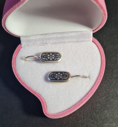 Серьги серебро 925 СССР ЗВЕЗДА лот #26, С РУБЛЯ! МНОГО ЛОТОВ С РУБЛЯ БЕЗ МЦ!