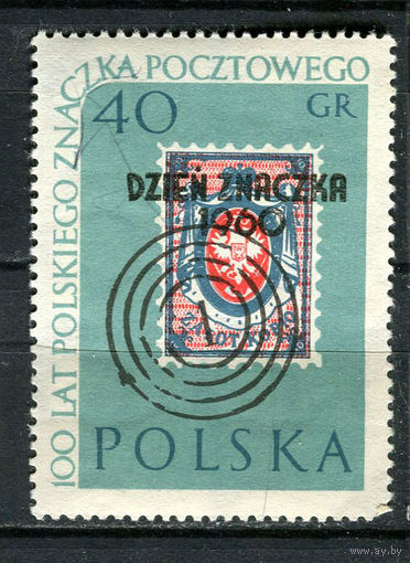 Польша - 1960 - Марки в марках - [Mi. 1187] - полная серия - 1  марка. Гашеная.  (Лот 76HO)-T2P33