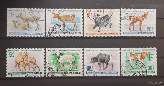 Монголия. 1968 год. Фауна (серия 8 марок)