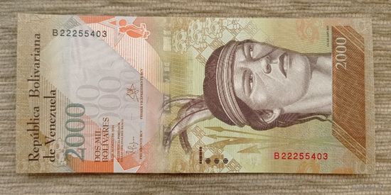Werty71 Венесуэла 2000 боливаров 2016 UNC банкнота