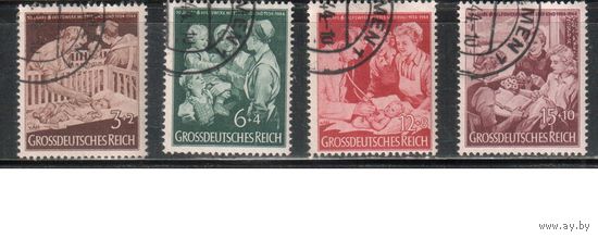 Германия-1944,(Мих.869-872) гаш.  , Мать и дитя(полная серия)