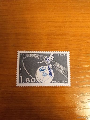 1980 Франция космос чистая без клея без дыр дорогая (5-2)